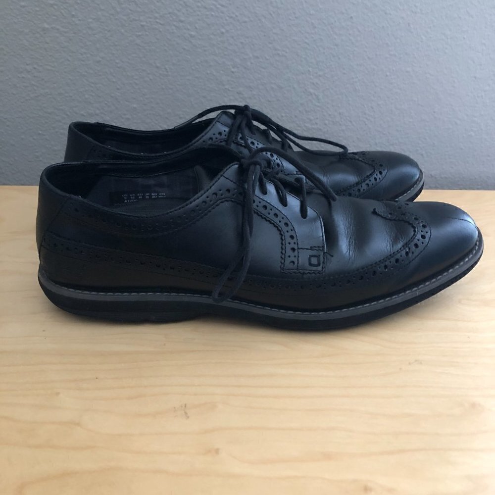 TIMBERLAND City Groovy Black Wingtip Leather Lace Up Oxfords Men's size 10